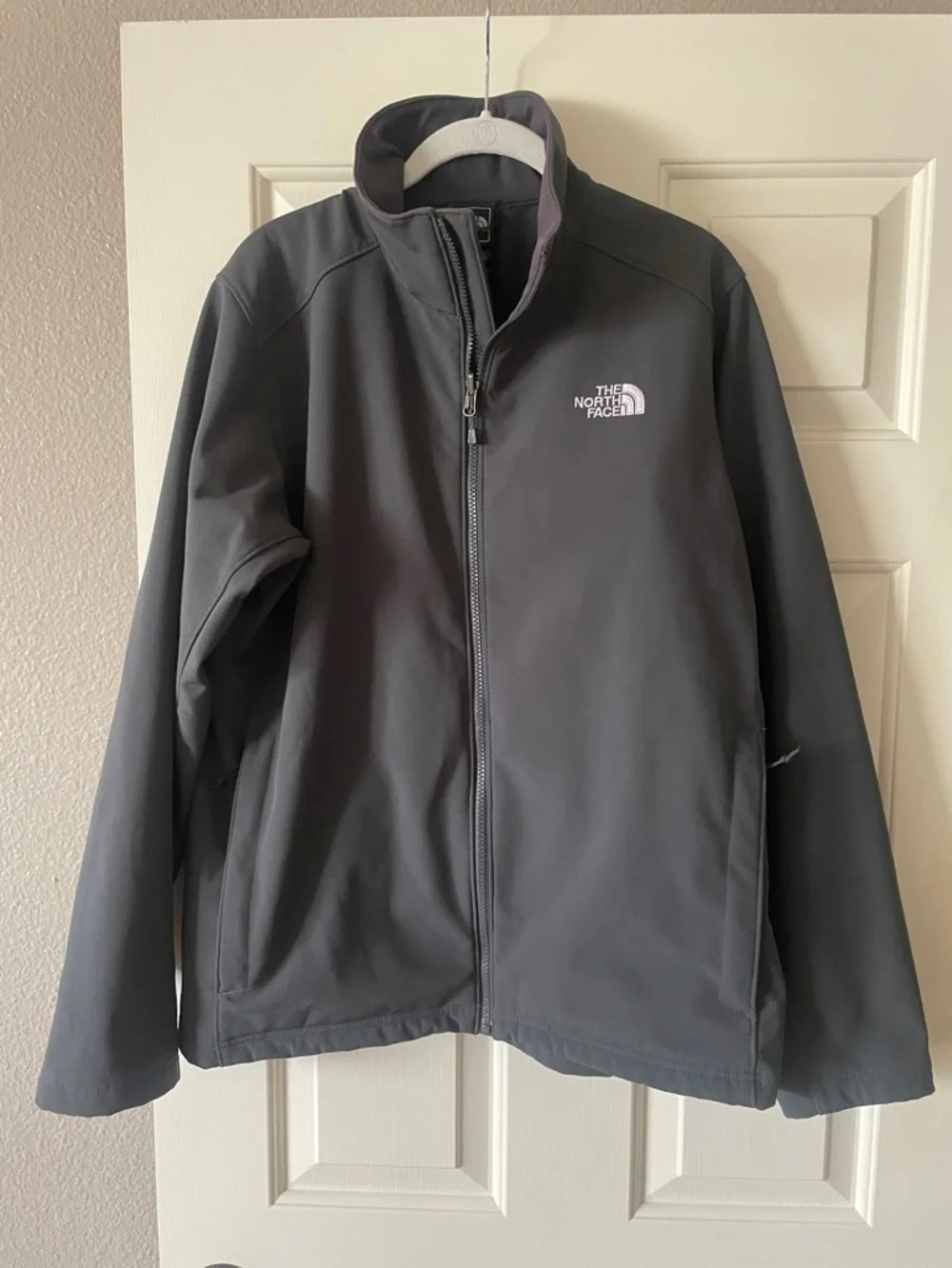 The North Face men’s jean jacket size medium.